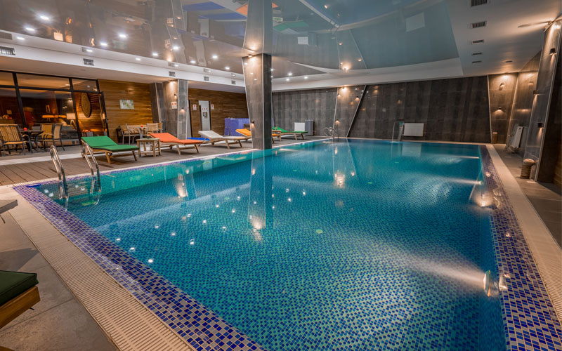 Ski Resort Complex has an indoor swimming pool, sauna and gym